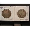Image 1 : 2 Barber Half Dollars: 1909-P&D