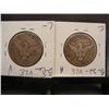 Image 2 : 2 Barber Half Dollars: 1908-O&D