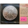 Image 1 : 2002 American Silver Eagle, By Littleton Coin Co., UNC, .999 Fine Silver, 1 Troy Oz.