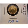 Image 1 : 1856 Type III Indian Princess Head Gold Dollar