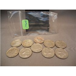 10 Buffalo Nickels: 1930s