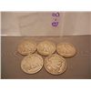 Image 2 : (5) Walking Liberty Half Dollars Mixed Dates