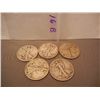 Image 1 : (5) Walking Liberty Half Dollars Mixed Dates