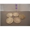 Image 2 : (5) Walking Liberty Half Dollars Mixed Dates