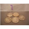 Image 2 : (5) Walking Liberty Half Dollars Mixed Dates
