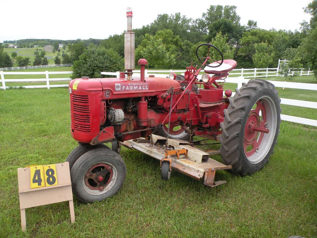 Farmall C w/Woods 306 belly mower