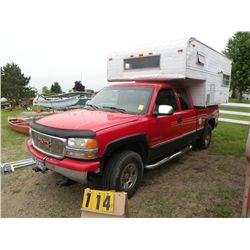 1999 GMC 2500 -needs tranny -w/pick-up camper SN-1GTGK29U7XZ506022