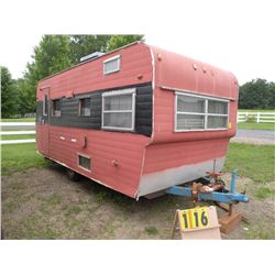 1969 Pull-behind camper trailer w/equalizer hitch SN-NE1205C