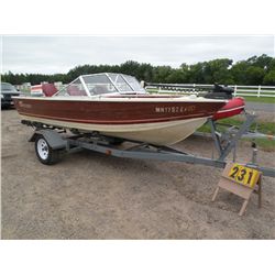 1980 Crestliner 16' boat w/1998 Homemade trailer