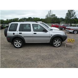 2002 Landrover Freelander -Bad Engine SN-SALNY22232A201941