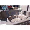 Image 2 : CALSPA 90"X 90" SIERRA INTERIOR CEDAR EXTERIOR 46 STAINLESS STEEL JET 8 PERSON LED WATERFALL