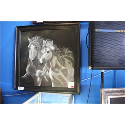 FRAMED 2 HORSE ARTWORK