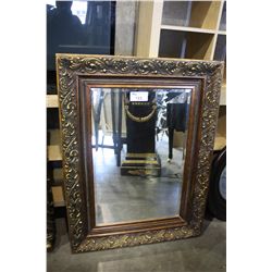 LARGE BRONZE COLORED FRAMED MIRROR