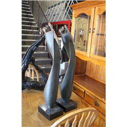 PAIR OF ART SCULPTURES