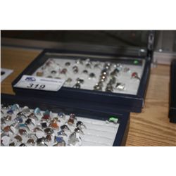 LARGE COLLECTION OF RINGS IN BOX