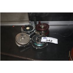 LOT OF 4 COLLECTABLE FISHING REELS