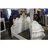 Image 2 : BEAUTIFUL PAINTED ITALIAN DRESSER WITH 2 MIRRORS, KING SIZE HEADBOARD FOOTBOARD AND RAILS