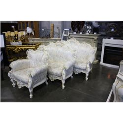 3PC FRENCH STYLE SOFA, LOVESEAT AND CHAIR