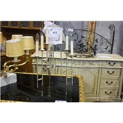 STAINLESS STEEL CANDLE REPLICA CHANDALIER
