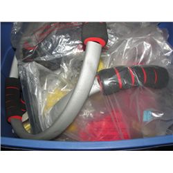 BIN OF EXERCISE EQUIPMENT (BIN NOT INCLUDED)