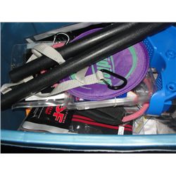 BIN OF EXERCISE EQUIPMENT (BIN NOT INCLUDED)