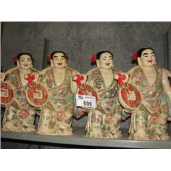 LOT OF 4 ASIAN ORNAMENTAL FIGURES