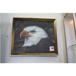 FRAMED OIL PAINTING - EAGLE