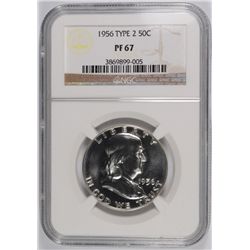 1956 FRANKLIN HALF DOLLAR, NGC PROOF-67