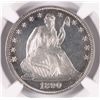 Image 2 : 1890 PROOF SEATED HALF DOLLAR NGC PF-65 CAMEO