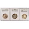 Image 1 : SET OF 1935 - P,D,S, TEXAS COMMEN HALF DOLLARS ANACS MS-64/65