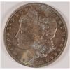 Image 1 : 1883-O MORGAN SILVER DOLLAR, AU WITH  BEAUTIFUL COLOR ON THE OBVERSE