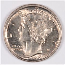 1918-D MERCURY DIME, MS-65 GEM!