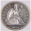 Image 1 : 1864 SEATED HALF DOLLAR, MS-62, CIVIL WAR YEAR, VERY RARE DATE!