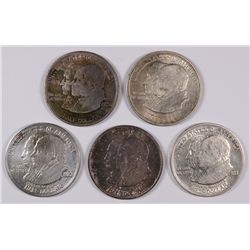 (5) 1923-S MONROE COMMEN HALF DOLLARS