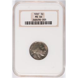 1937 BUFFALO NICKEL NGC MS-66