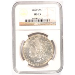 1890-S MORGAN DOLLAR NGC MS-63