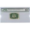 Image 1 : TEN CENT US FRACTIONAL CURRENCY PMG 63 NET