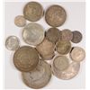 Image 1 : LOT OF ( 16 ) FOREIGN SILVER COINS, MANY LARGER COINS