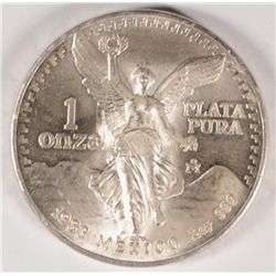 1983 MEXICAN LIBERTAD ONE OUNCE .999 SILVER COIN, UNC.