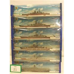 Six Minic fighting ships by Hornby…