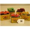 Image 1 : Five early boxed Matchbox cars, No 15 Prime Mover, No 15 Atlantic Tractor, No 17 Removal Van, No …