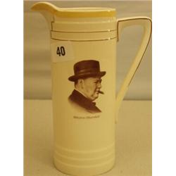 New Hall Winston Churchill jug, 8" tall…