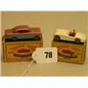 Image 1 : Two early boxed Matchbox cars, No 19 MGA and No 22 Vauxhall Cresta…