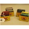 Image 1 : Seven early boxed Matchbox cars No 71 Army Truck, No 71 Army Truck, No 69 Commer Van, No 70 Thame…