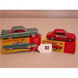 Two boxed Dinky cars No 147 Cadillac and No 268 Renault…