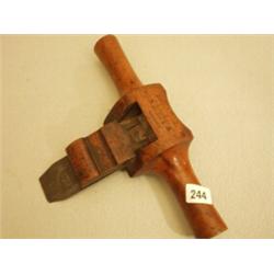 Wooden and brass shaped spoke plane John of Broad St. Bloomsbury…