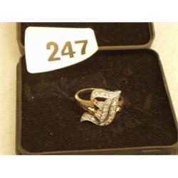 18c white gold and diamond ring…