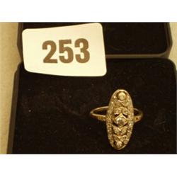18ct gold and diamond Art Nouveau ring…