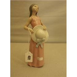 Lladro figure of young girl, 10" high…