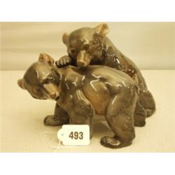 Rosenthal figure of pair of playing bear cubs 6" high…